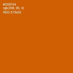 #D05F04 - Red Stage Color Image